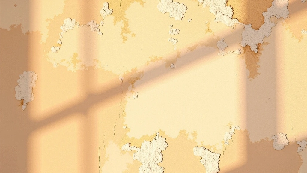 Dettaglio di parete con effetto affresco dipinto a mano in tonalità ocra e terra